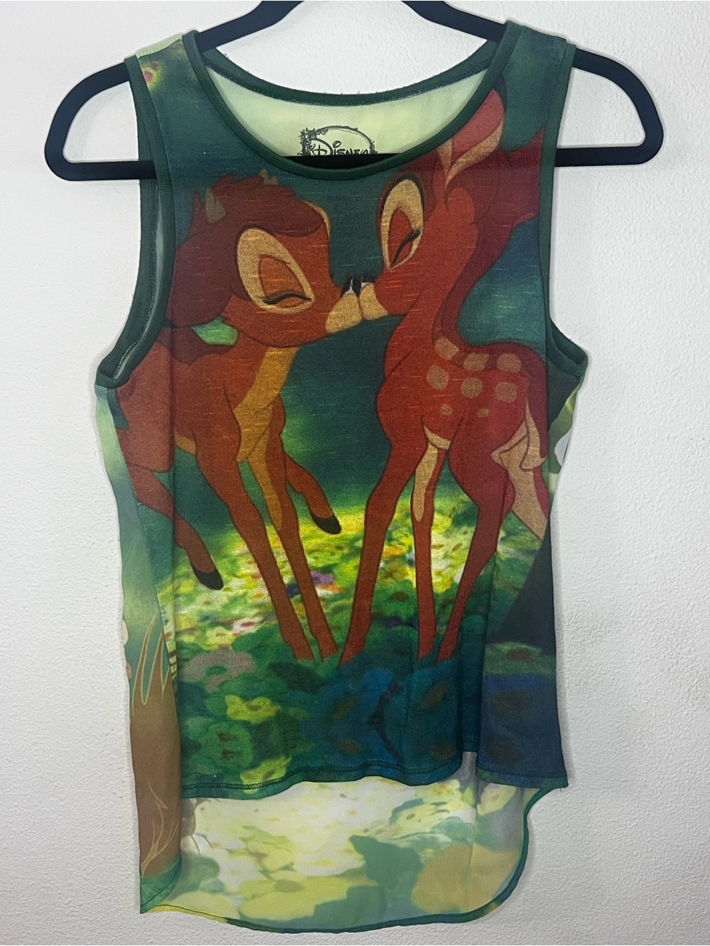Disney Green and Black Graphic Tank Top